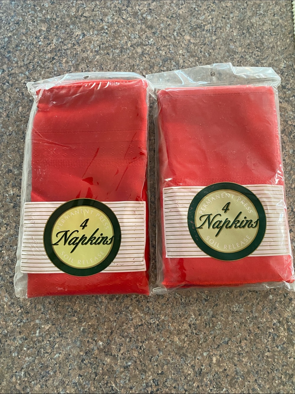 NWOT Classic Red Festive Holiday Napkins .